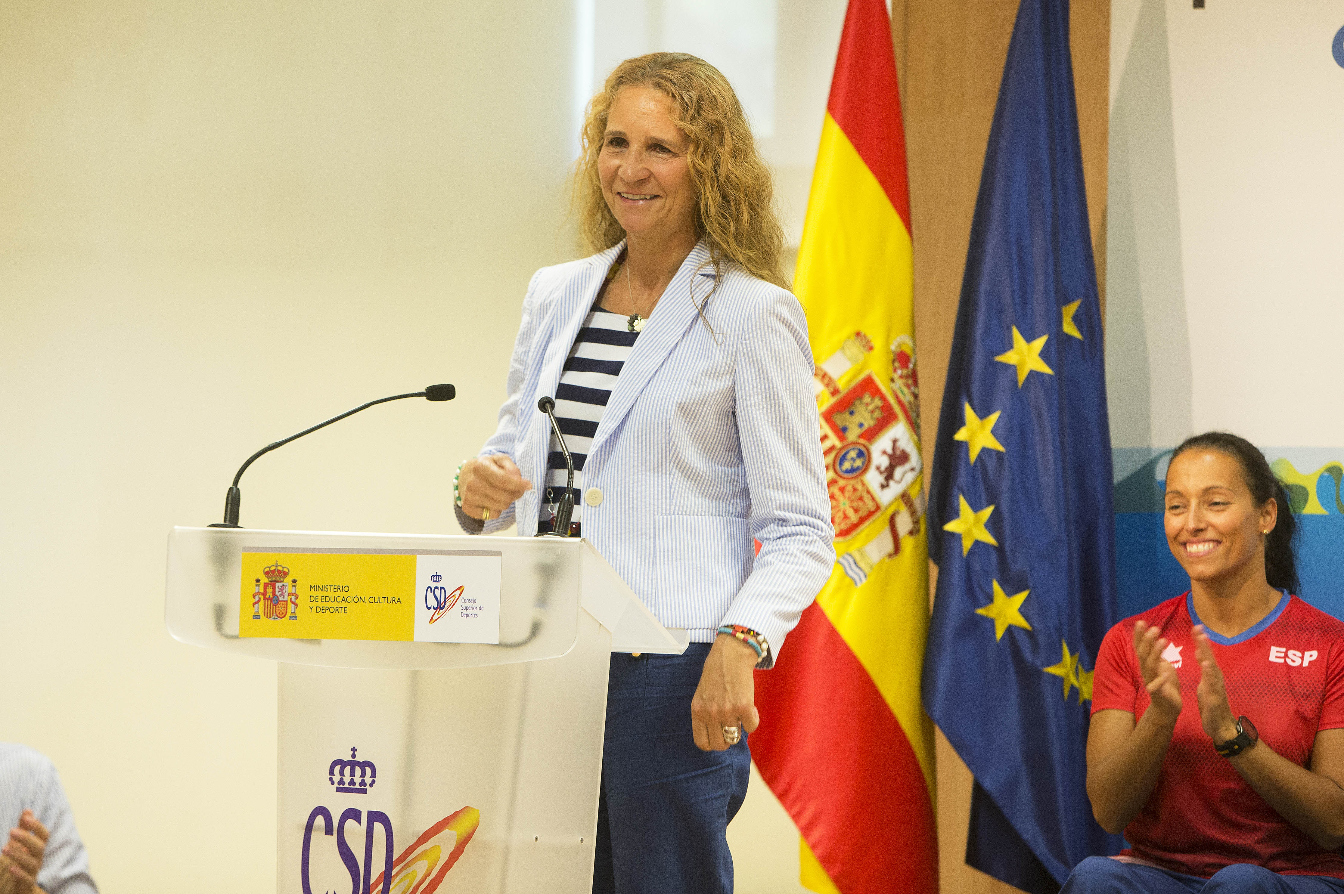 La Infanta Doña Elena, vicepresidenta de honor del Comité Paralímpico Español, llega a Río de Janeiro