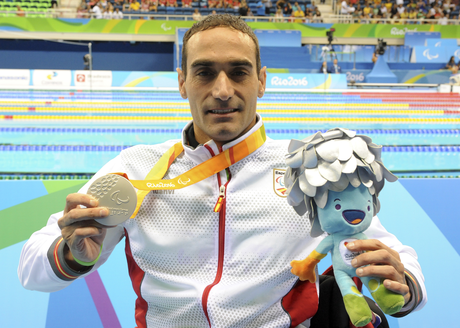 Miguel Luque, medalla de plata en 50m braza (categoría SB3)